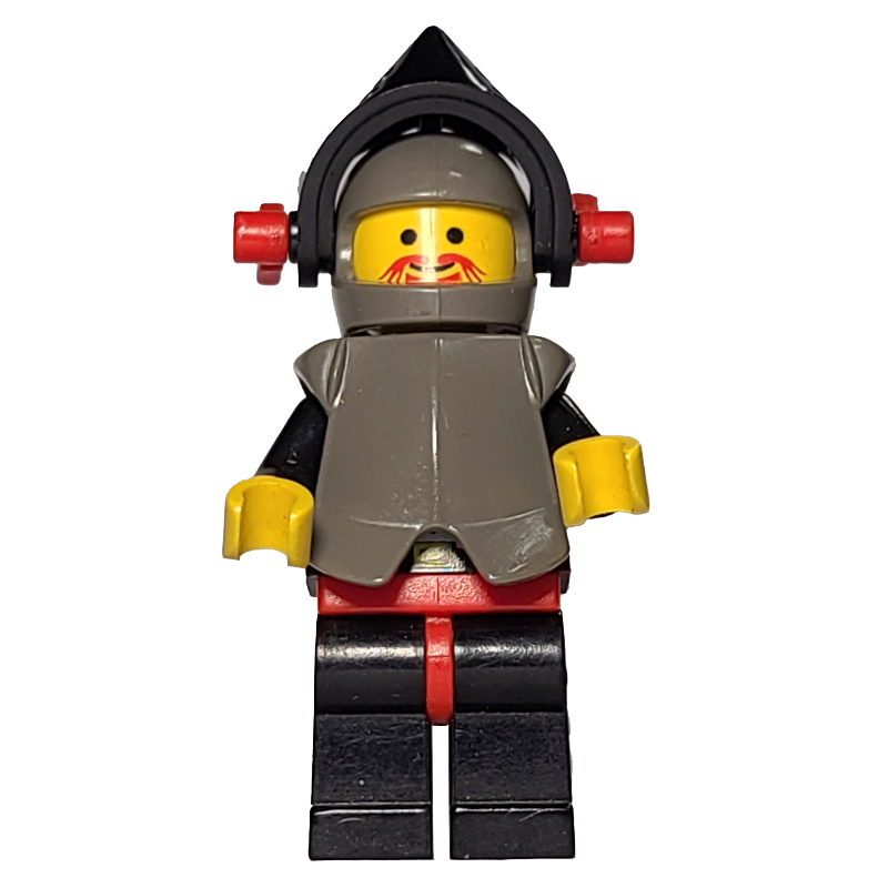 LEGO Knight (Breastplate on Black) - Black Legs, Armor, Red Dragon Plume (fig-000072)
