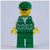 Man, Green Jacket, Green Legs, Green Cap, Sunglasses