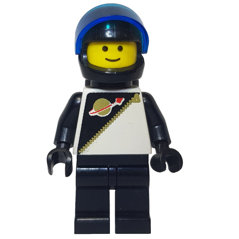 LEGO Futuron Spaceman, Black with Airtanks and Dark Blue Visor (fig-000076)