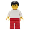 White Torso, Red Legs, Black Hair