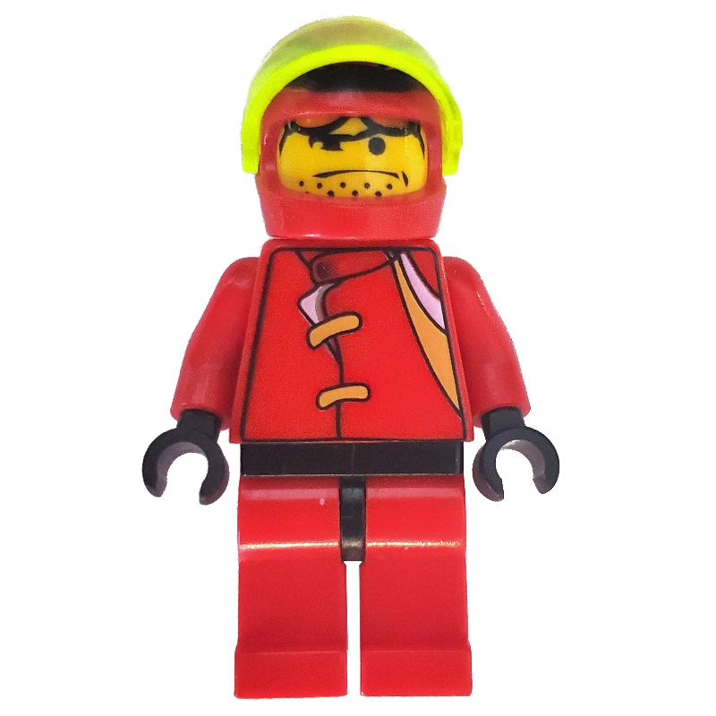 LEGO Race Driver, Red Torso, Red Legs, Red Helmet - Nitro Flash (fig-000159)