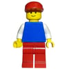 Man, Blue Torso, Red Legs, Red Cap (3626a Head)