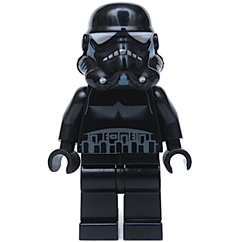 LEGO Imperial Shadow Trooper, Short Line on Back, Black, Plain Legs (fig-000163)