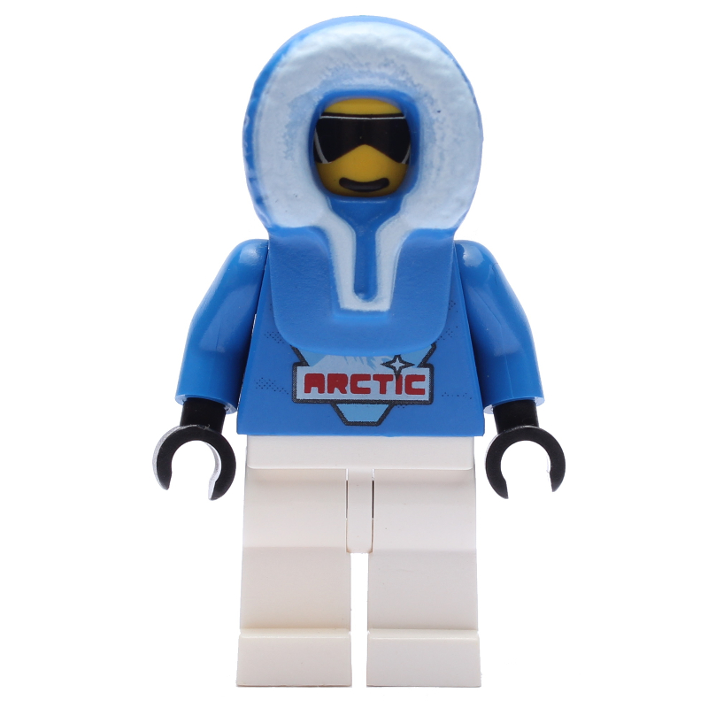 LEGO Blue Torso, White Legs, Blue Arctic Hood (fig-000167)