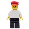 Man - White Torso, Black Legs, Red Hat, Black Legs