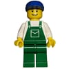 White Torso, Green Overall, Green Cap