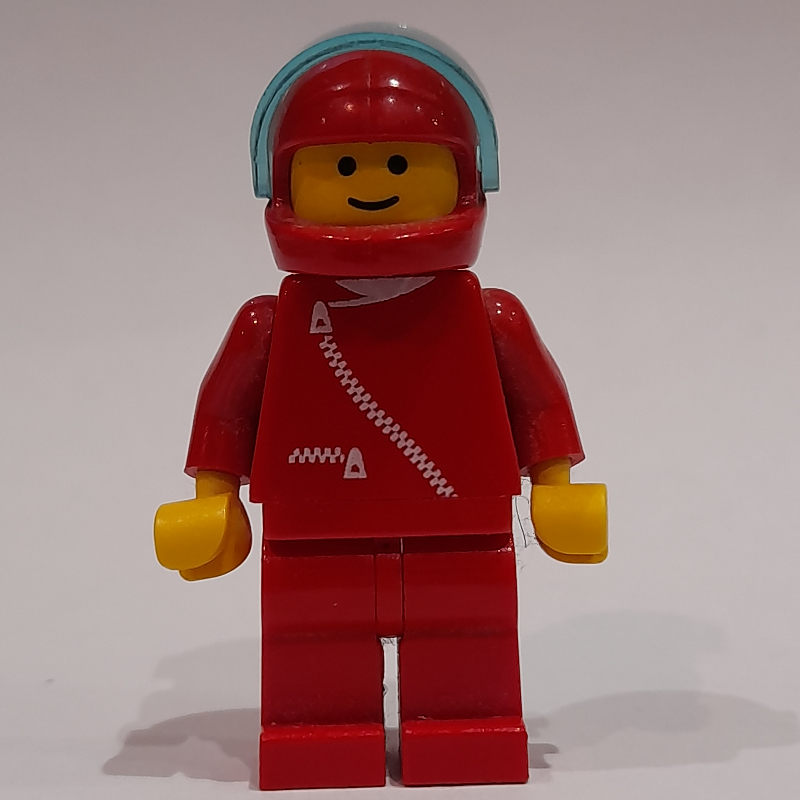 LEGO Racer, Red Jacket with Zipper, Red Helmet with Visor (3626a Head) (fig-000174)