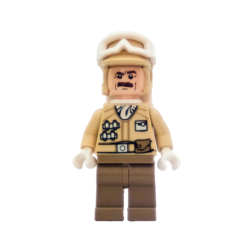 LEGO Rebel Trooper in Hoth Uniform, Tan Hat, Moustache (fig-000190)