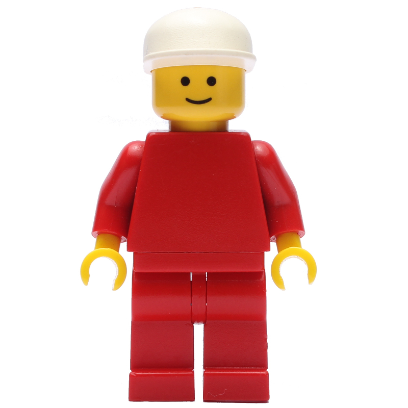 LEGO Man, Plain Red, White Cap (fig-000209)