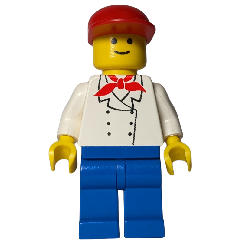 LEGO Chef, Red Neckerchief, Blue Legs, Red Cap (fig-000215)