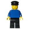 Man with Blue Torso and Black Pants