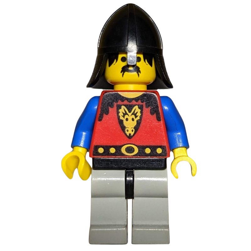 LEGO Knight (Dragon Knights) - Light Gray Legs, Black Hips (fig-000233)