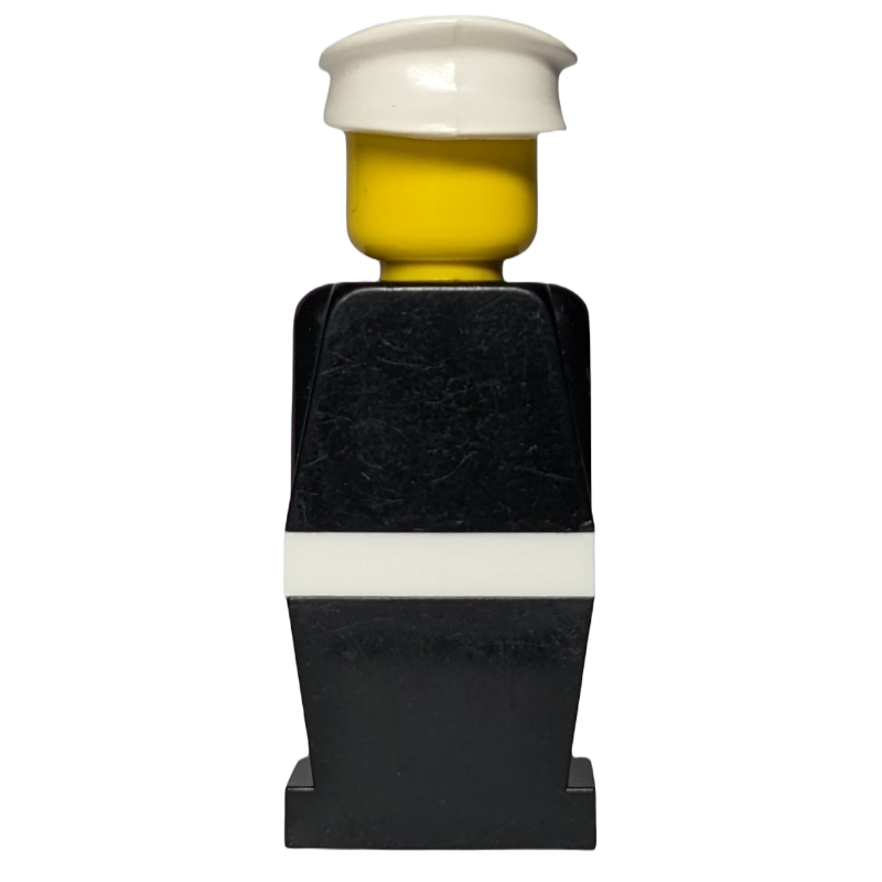 LEGO LEGOLAND Police - Black, White Hat, White Belt (fig-000236)