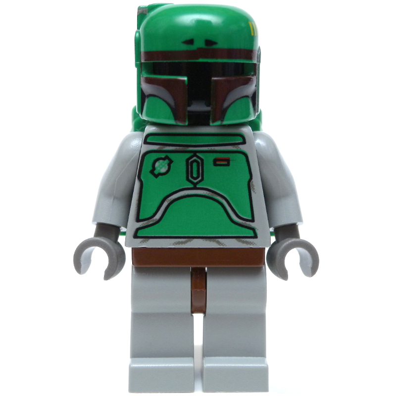 LEGO Boba Fett, Helmet and Jetpack, Light Gray Armor, Plain Legs (fig-000238)