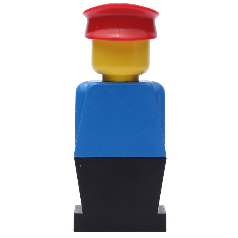 LEGO LEGOLAND Blue Torso, Black Legs, Red Hat (fig-000239)
