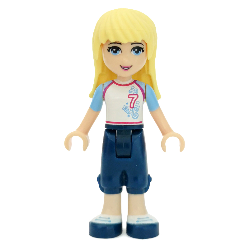 LEGO Stephanie - White Jersey, Dark Blue Trousers (fig-000247)