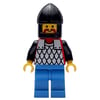 Knight (Scale Mail on Red) - Black Arms, Blue Legs, Black Chin-Guard