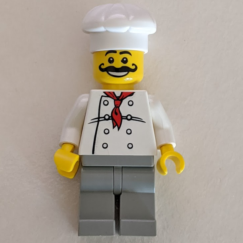 LEGO Chef - White Torso, Light Gray Legs (fig-000252)