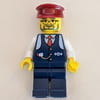 Conductor - Dark Blue Jacket, Dark Blue Legs, Dark Red Hat, Glasses