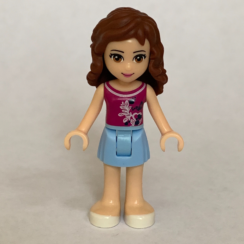 LEGO Olivia - Magenta Top, Bright Light Blue Skirt (fig-000275)