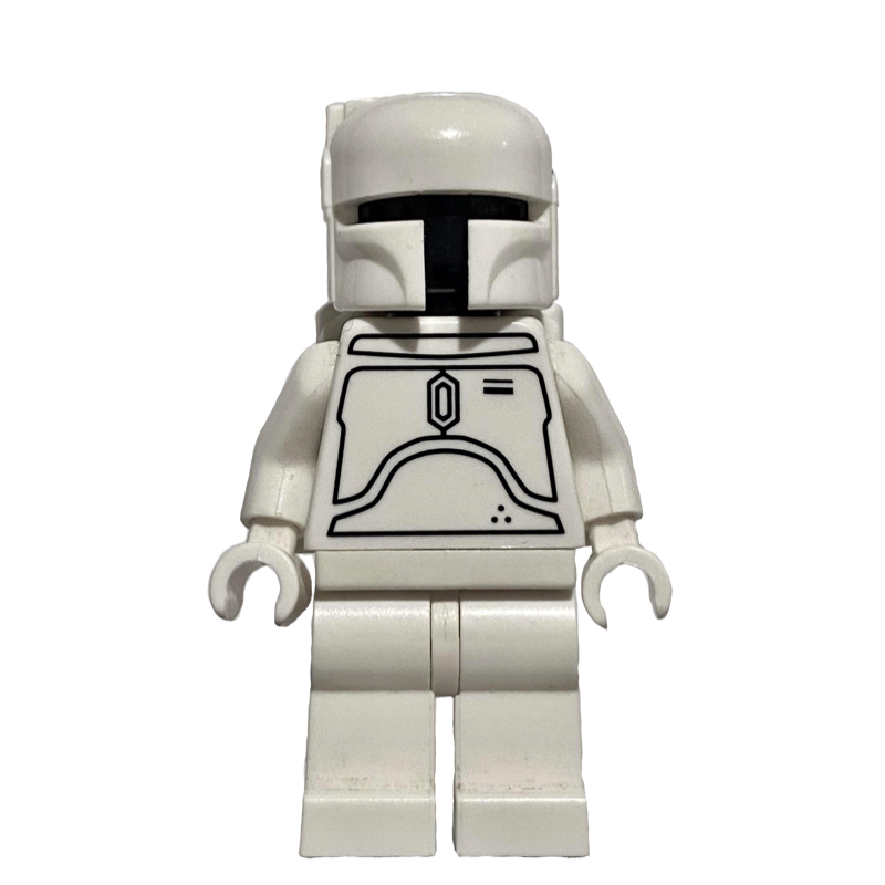 LEGO Boba Fett, White Armor, Plain Black Head (fig-000316)