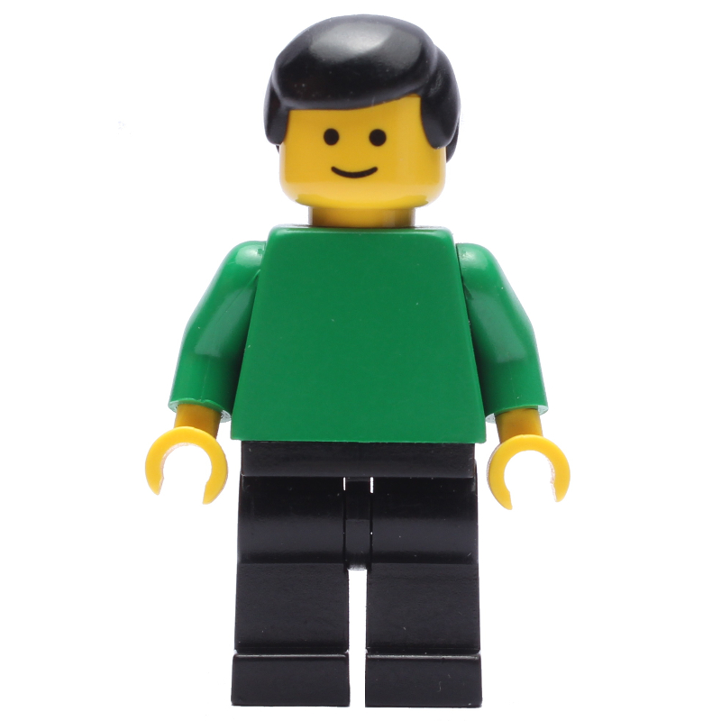 LEGO Soccer Referee / Linesmen, Green Torso, Black Legs (fig-000321)