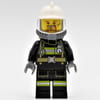 Ed, Black Fire Suit with Gauge and Straps, White Helmet, Breathing Apparatus, Airtanks, Goatee Beard