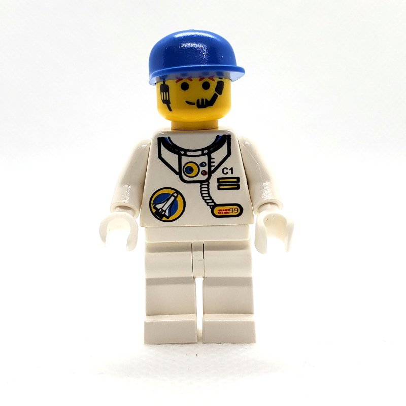 LEGO Astronaut, White, Blue Cap, Headset (fig-000361)
