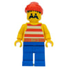 Pirate - Red Stripes, Blue Legs, Red Bandana, 3626a