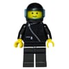 Racer, Black Jacket with Zipper, Black Helmet with Visor (3626a Head)