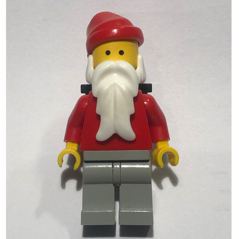 LEGO Santa, Plain Red with Light Gray Legs, and Back Basket (fig-000397)