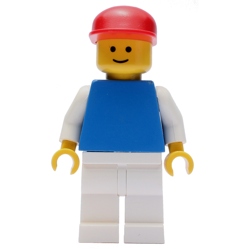 LEGO Blue Torso, White Legs, Red Cap (fig-000401)