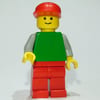Man - Green Torso, Red Legs, Red Cap