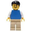 Blue Torso, Tan Legs, Black Hair