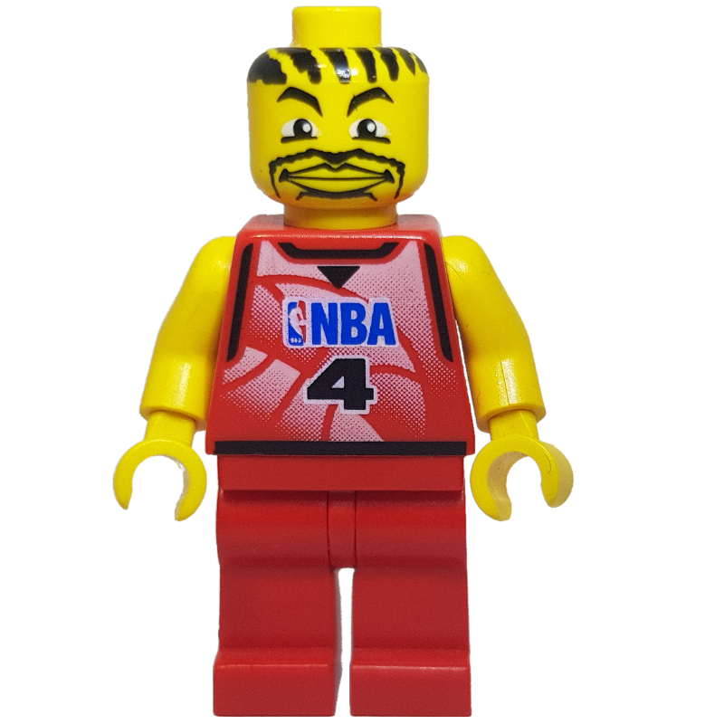 LEGO Basketball Player, Red Torso, Red Non-spring Legs #4 (fig-000498)