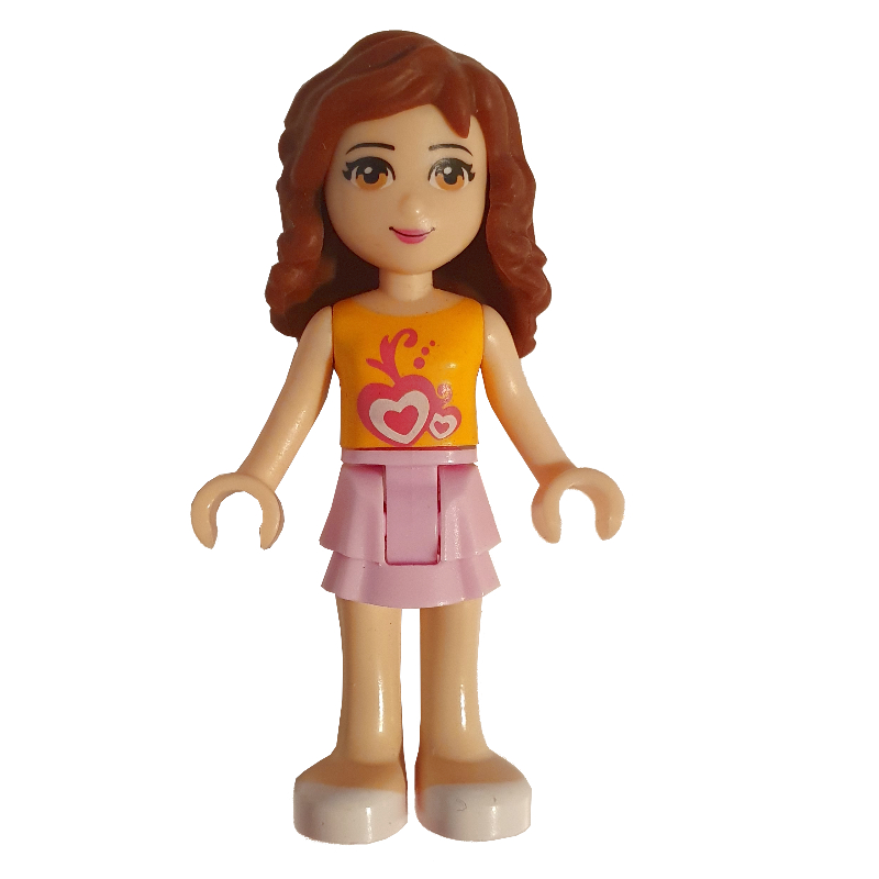 LEGO Olivia - Orange Top, Bright Pink Skirt (fig-000512)