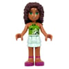 Andrea - Lime Top, Light Aqua Skirt