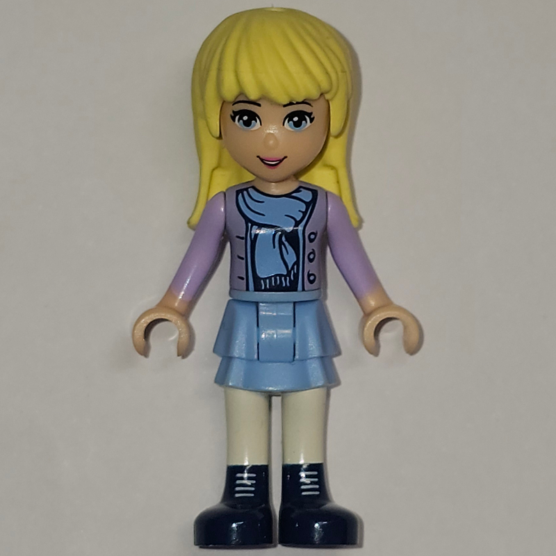 LEGO Stephanie - Lavender Jacket, Scarf, Light Aqua Skirt (fig-000533)