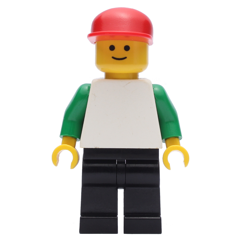 LEGO White Torso, Black Legs, Red Hat (fig-000541)