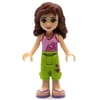 Olivia - Bright Pink Top, Lime Trousers