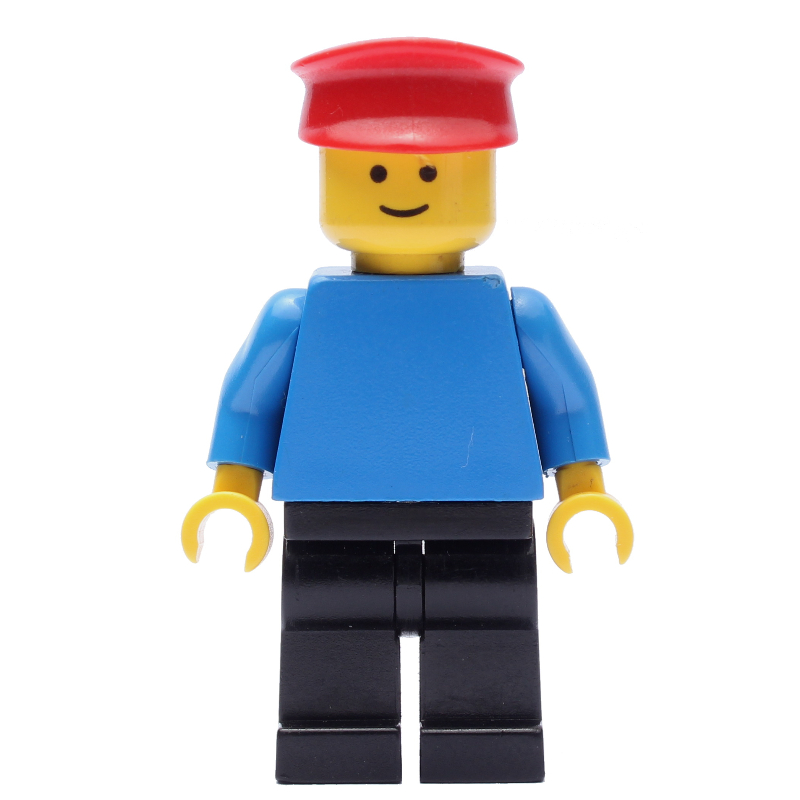 LEGO Blue Torso, Black Legs, Red Hat (fig-000614)