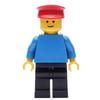 Blue Torso, Black Legs, Red Hat