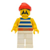 Pirate - Blue Stripes, White Legs, Red Bandana, 3626a