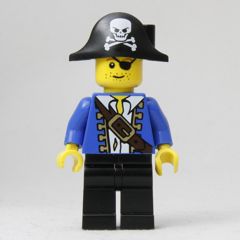 LEGO Pirate - Blue Jacket, Black Legs, Black Bicorne (fig-000666)
