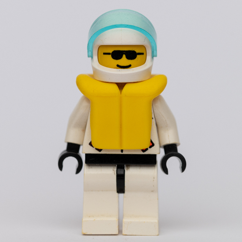 LEGO Res-Q Man, Helmet with Visor, Yellow Life Vest, Sunglasses (fig-000737)
