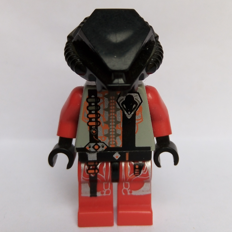 LEGO UFO Alien, Red, Plain Black Helmet (fig-000751)
