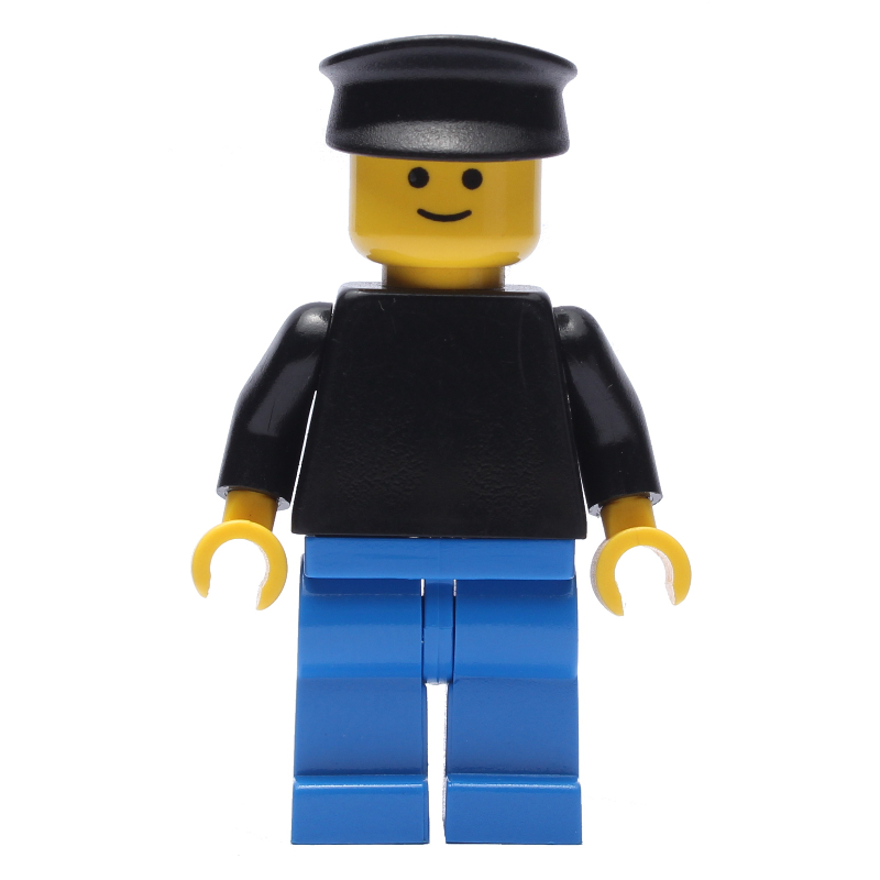 LEGO Man - Black Torso, Blue Pants (fig-000774)