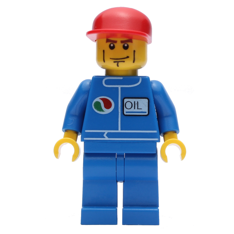 LEGO Mechanic, Blue Jumpsuit with Octan Logo, Red Cap (fig-000785)