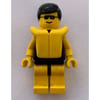 Man, Plain Black Swimsuit, Black Hair, Yellow Life Vest, Sunglasses