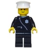 Policeman with Zipper Jacket, White Hat